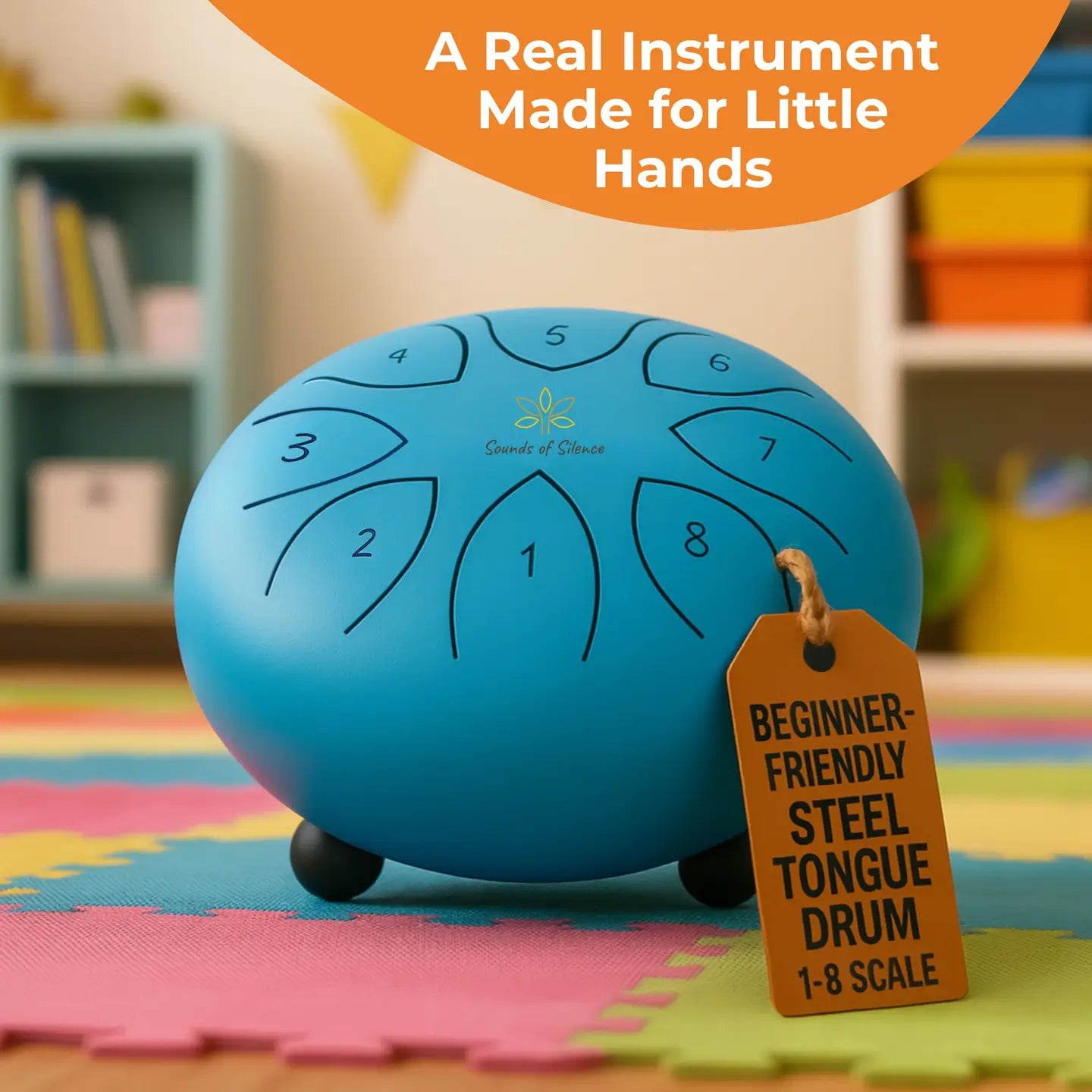 The Get Well Drum – 6” Steel Tongue Drum For Kids with Music