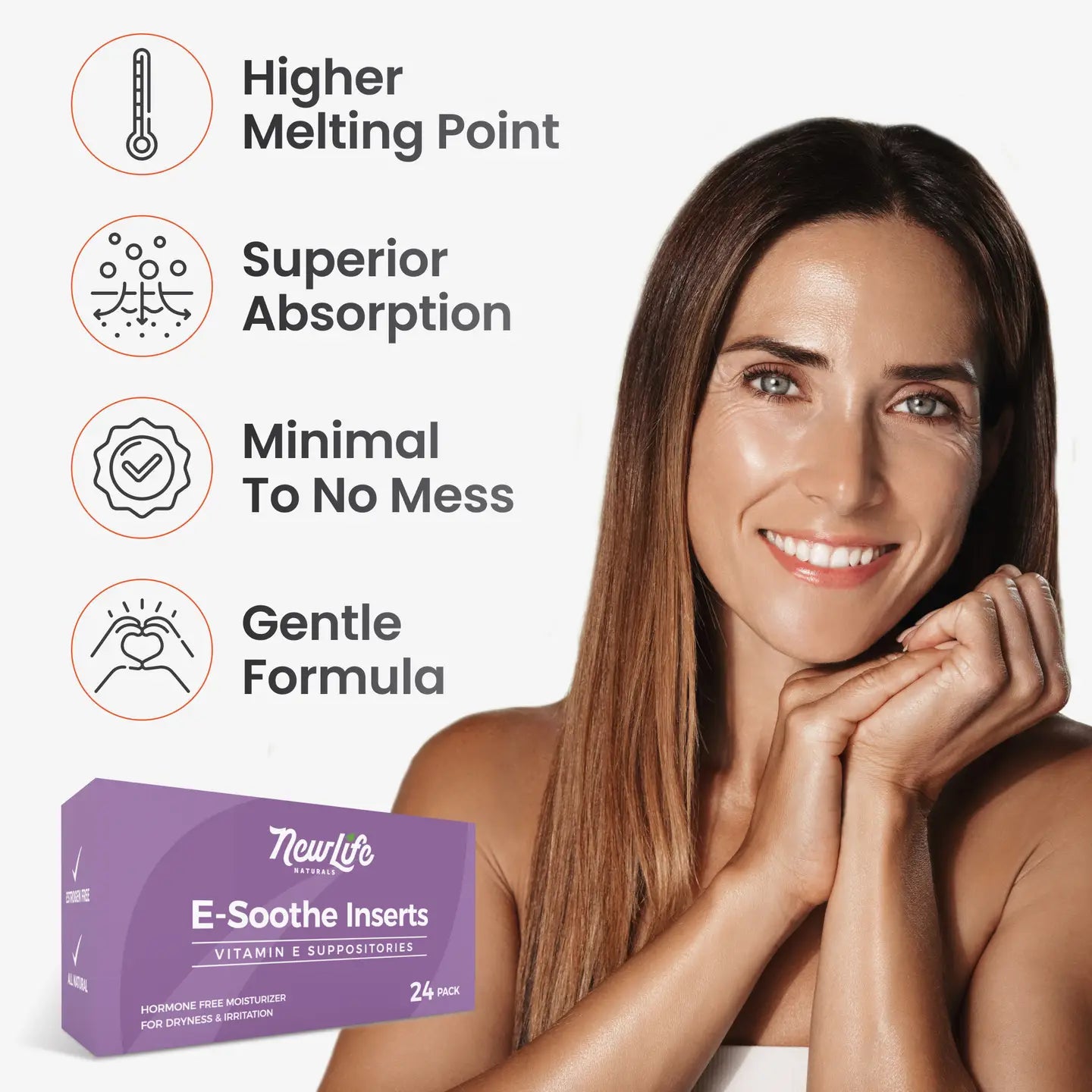 Esoothe Vitamin E Suppositories For Menopause Support