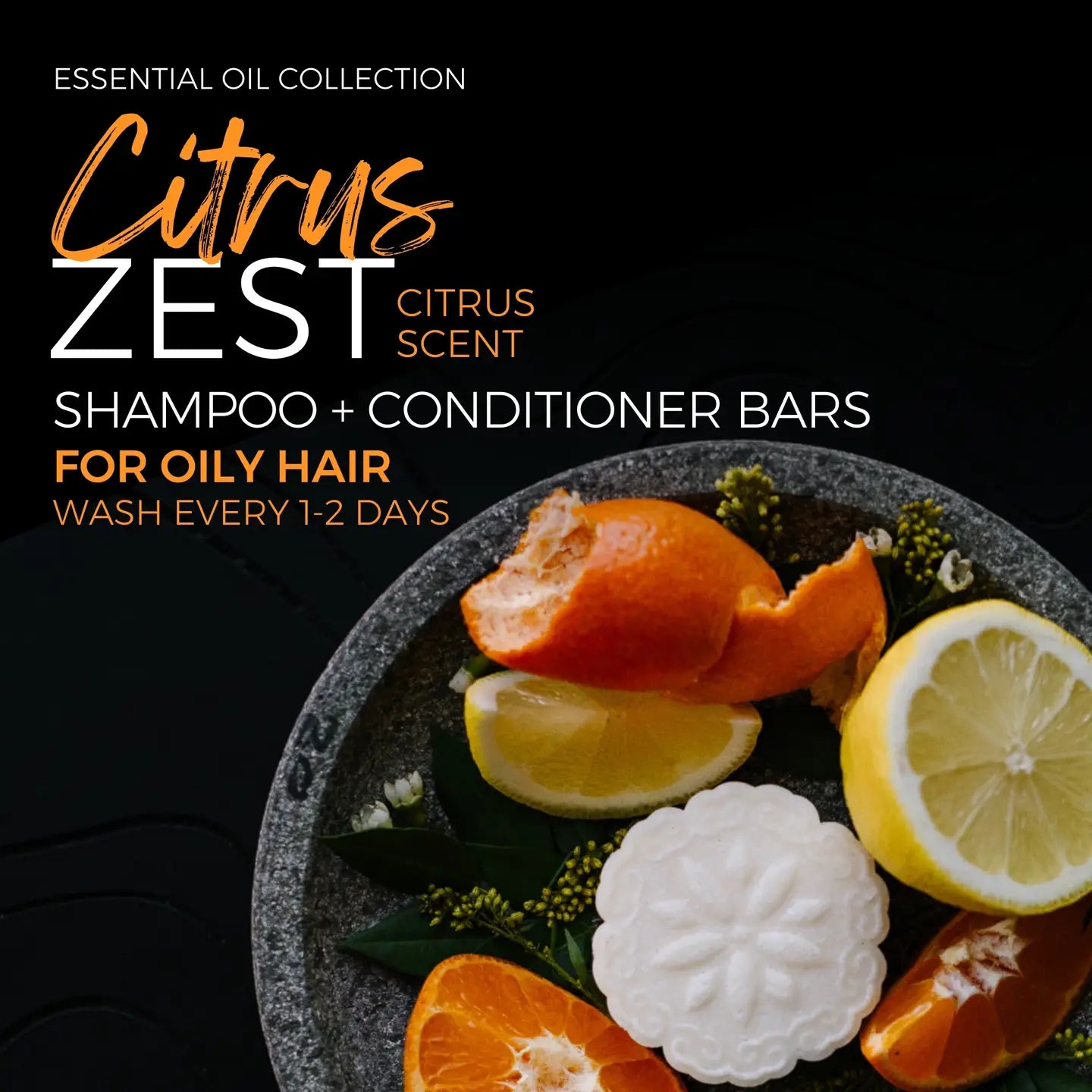 Rice Water Shampoo Bar | Citrus Zest Eo | Oily Hair