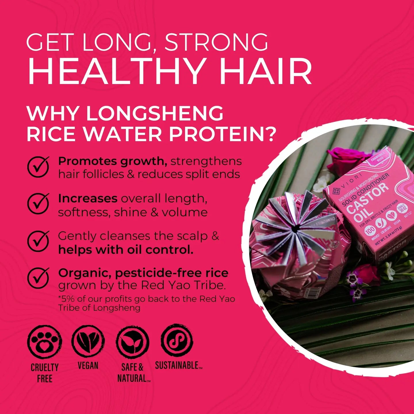 Castor Oil Shampoo Bar For Ultra-Hydrating | Chamomile Rose