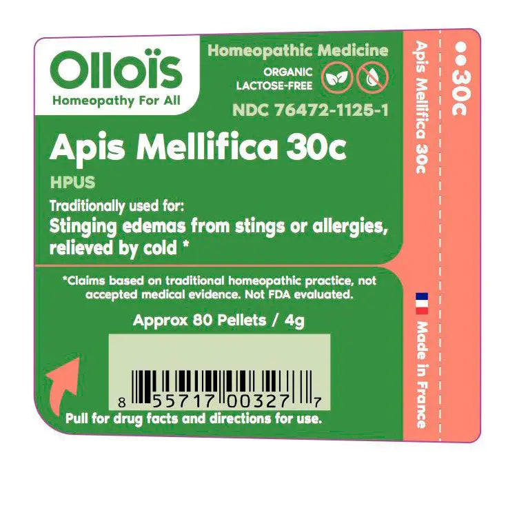 Olloïs Apis Mellifica 30C Lactose Free Organic Kosher, 80ct