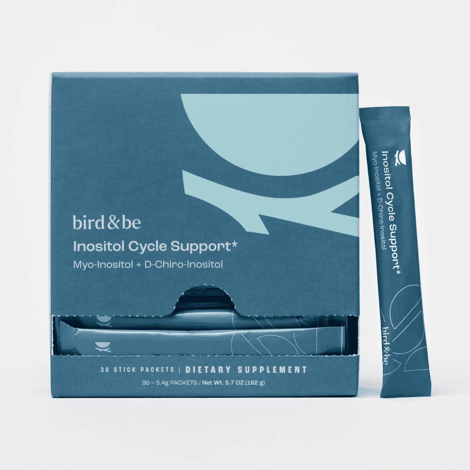 Bird & Be Inositol Cycle Support packaging on a white background