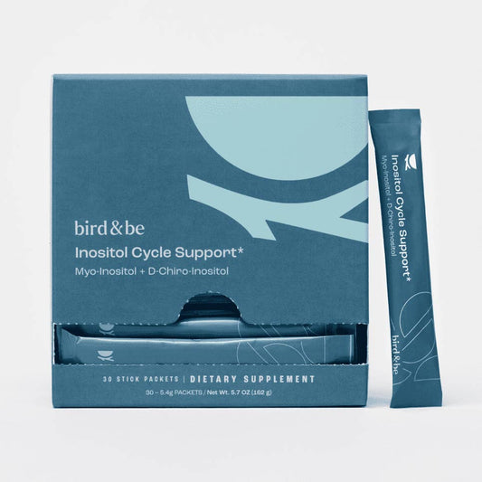 Bird & Be Inositol Cycle Support packaging on a white background