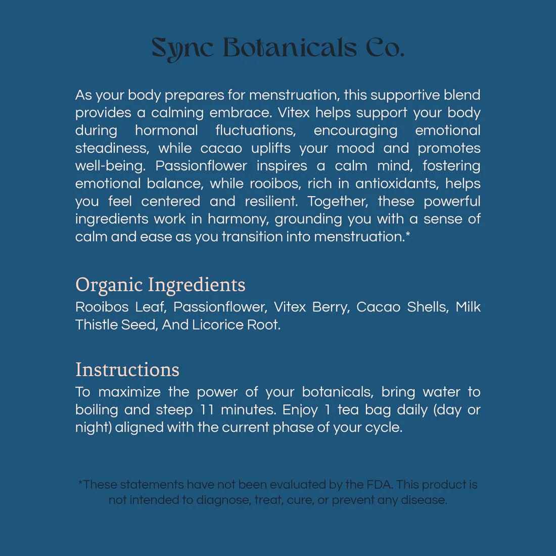 Daily Cycle Syncing Ritual - Tea Blends for every phase of your cycle.