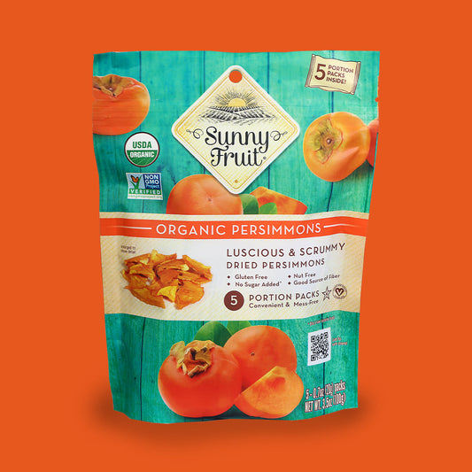 Organic Dried Persimmons - No Added Sugar Dried Fruit Snack