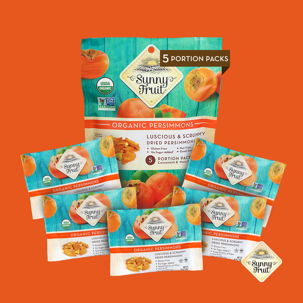 Organic Dried Persimmons - No Added Sugar Dried Fruit Snack
