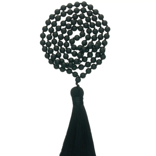 Mala Beads- Black Onyx Shiva's Shield