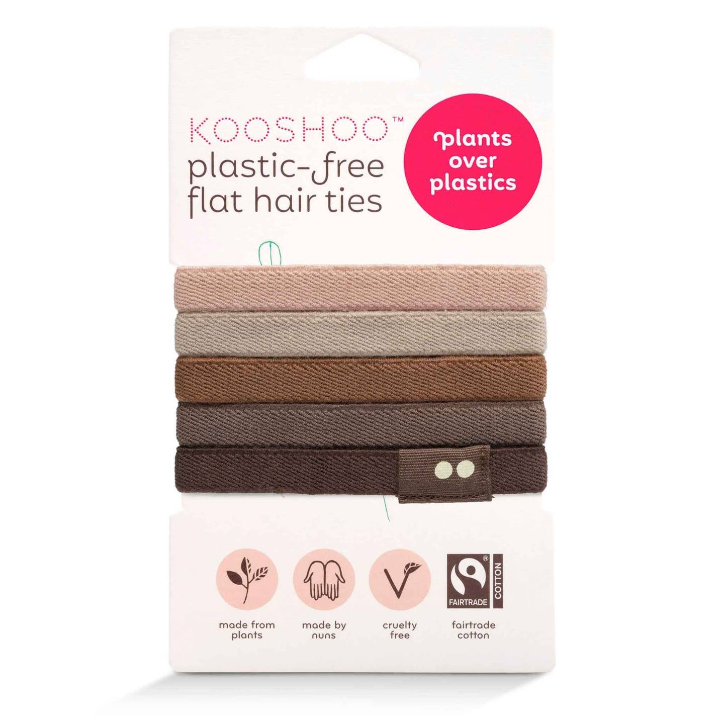 Plastic-Free Flat Hair Ties - Organic Cotton