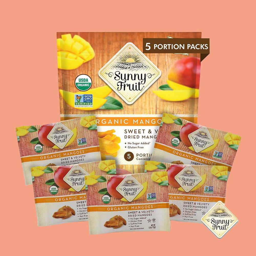 Organic Dried Mangoes - No Added Sugar School Fruit Snack