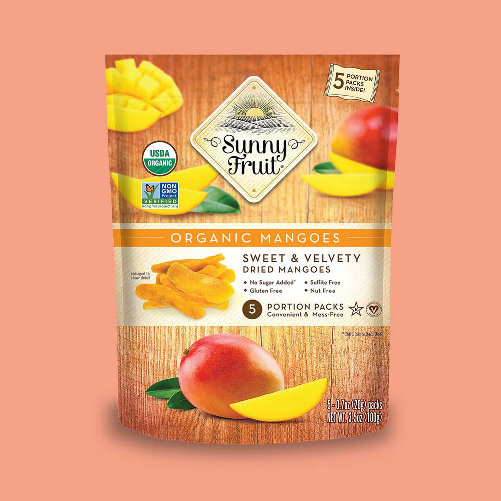 Organic Dried Mangoes - No Added Sugar School Fruit Snack