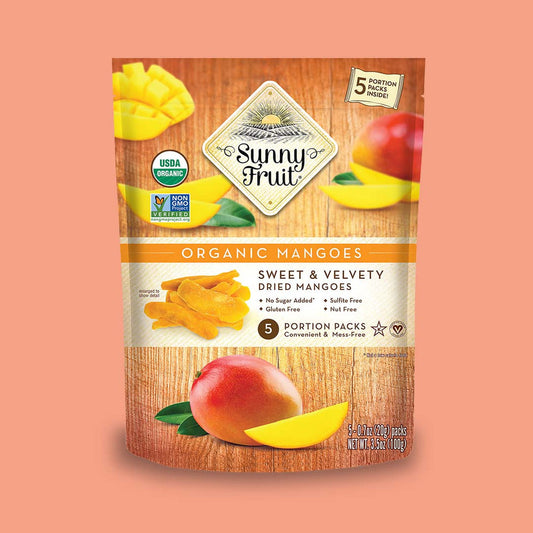 Organic Dried Mangoes - No Added Sugar School Fruit Snack