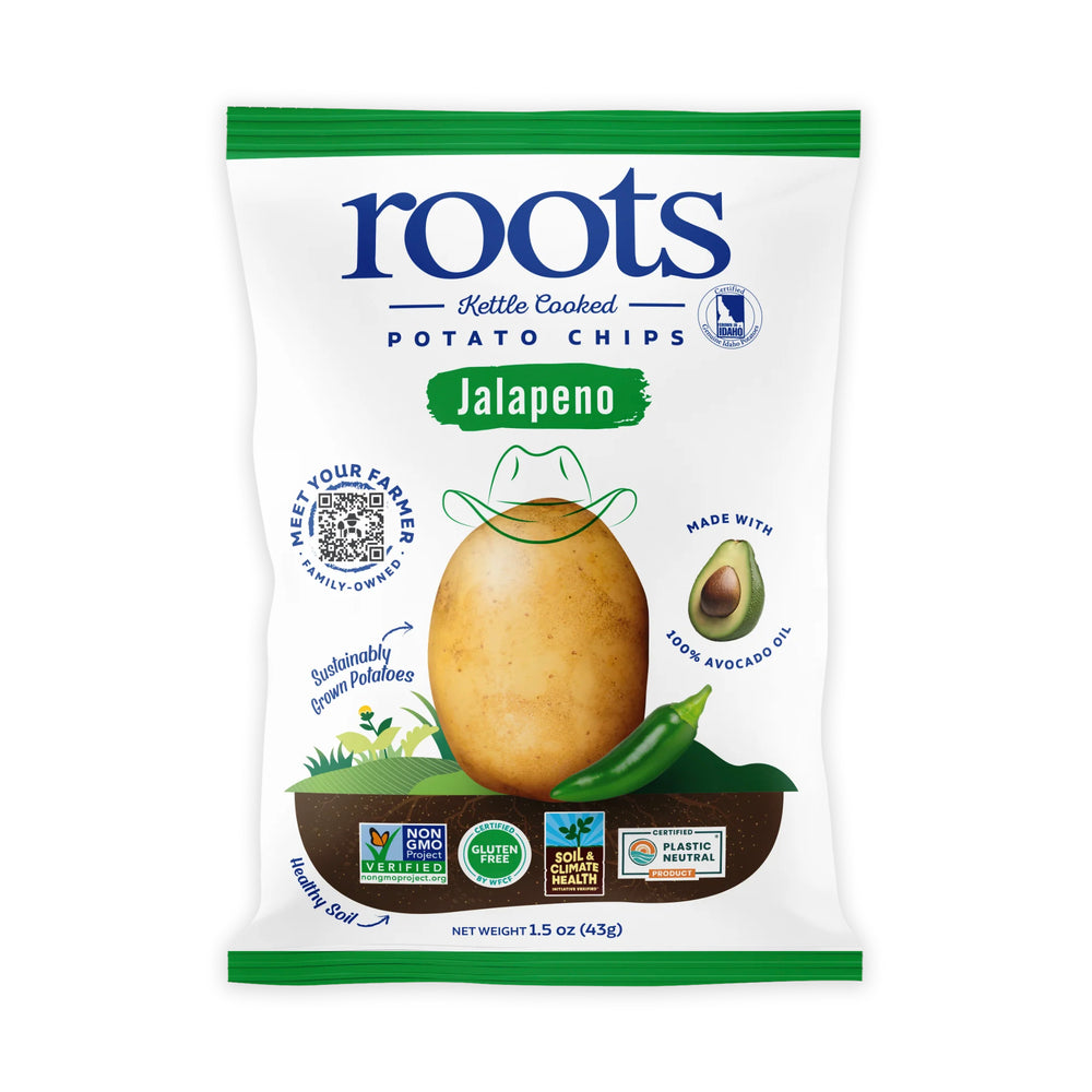 Jalapeño Kettle Cooked Potato Chips – Spicy, Zesty Flavor – Idaho Potatoes in Avocado Oil