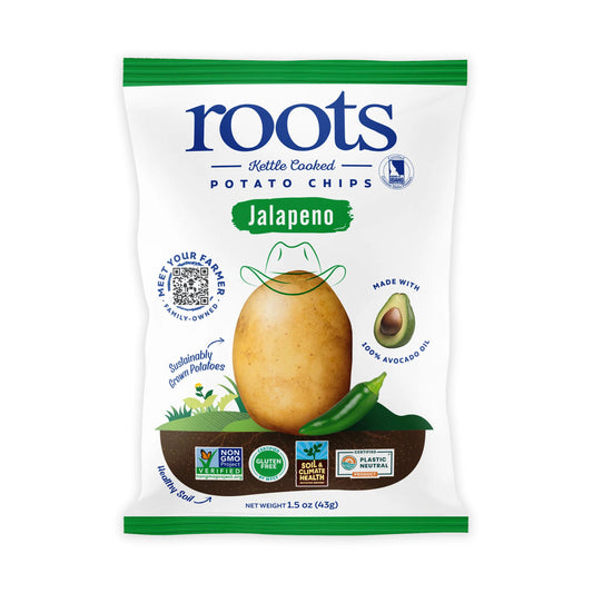 Jalapeño Kettle Cooked Potato Chips – Spicy, Zesty Flavor – Idaho Potatoes in Avocado Oil