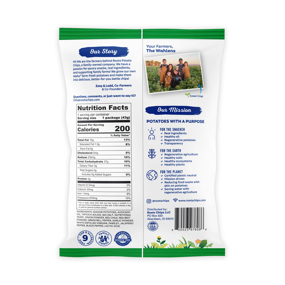 Jalapeño Kettle Cooked Potato Chips – Spicy, Zesty Flavor – Idaho Potatoes in Avocado Oil