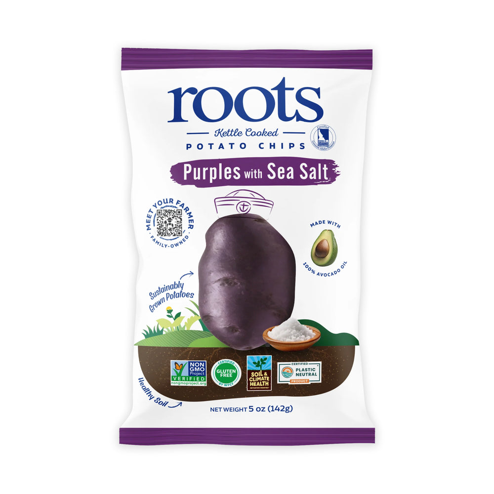 Purple Sea Salt Kettle Cooked Potato Chips – Regenerative Idaho Potatoes – Avocado Oil Crunch