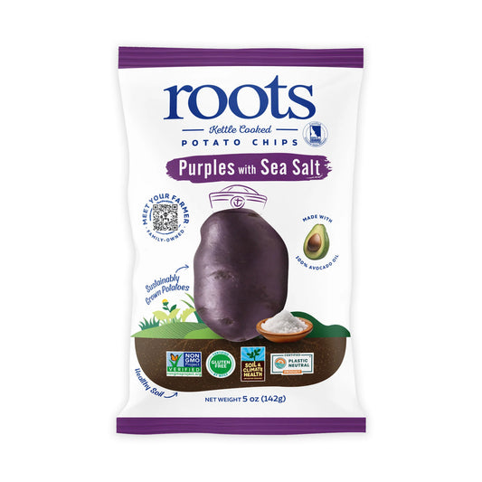 Purple Sea Salt Kettle Cooked Potato Chips – Regenerative Idaho Potatoes – Avocado Oil Crunch