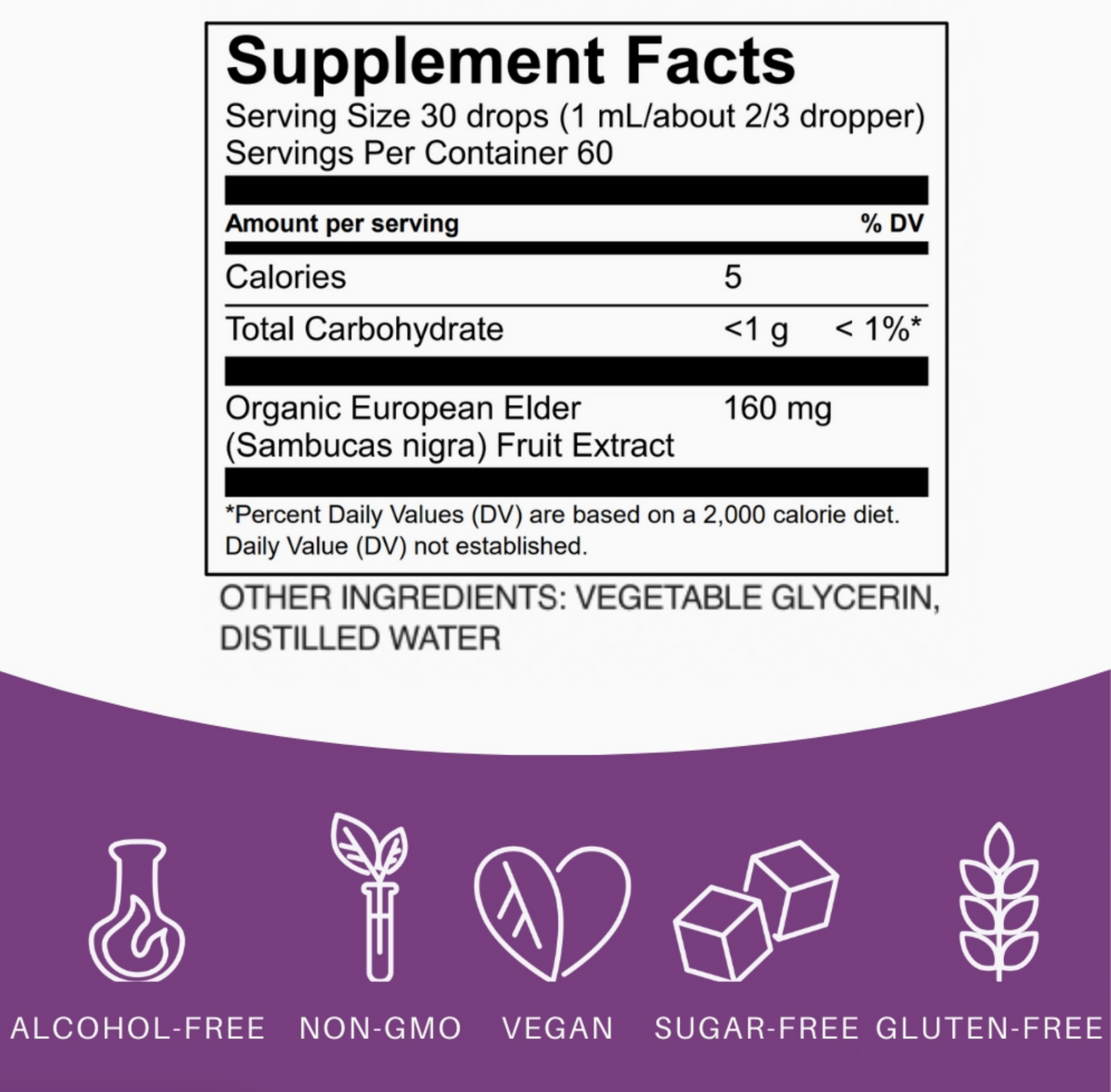 Elderberry Drops 2oz - Sugar-Free