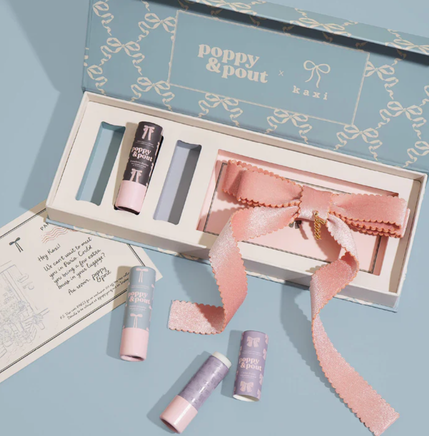 Set de regalo, trío de bálsamos labiales, Coquette