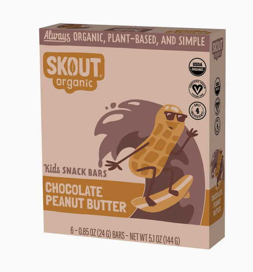 Skout Organic Chocolate Peanut Butter Kids Snack Bar
