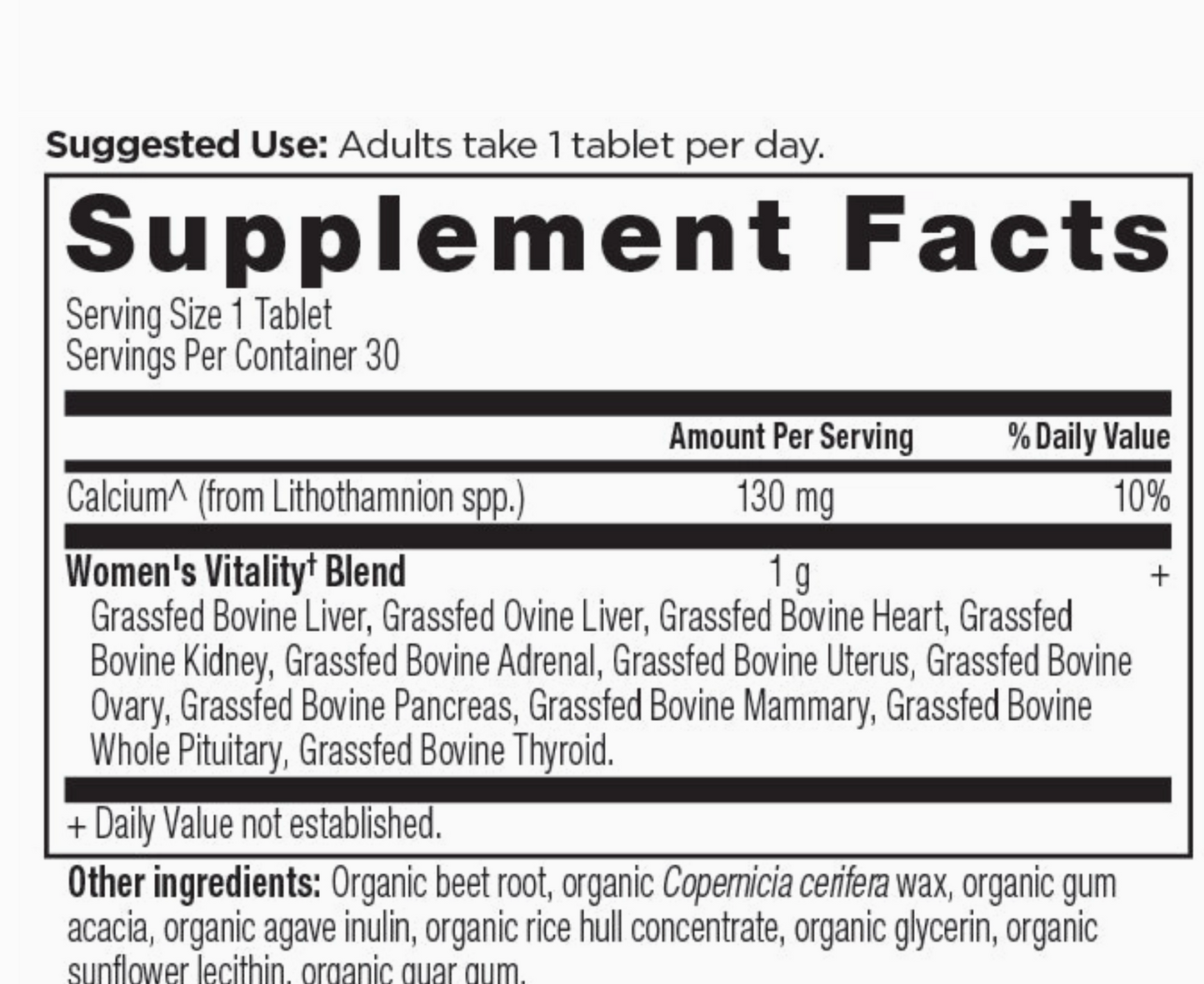 Women's Vitality Once Daily | Tablets (30 Tablets)