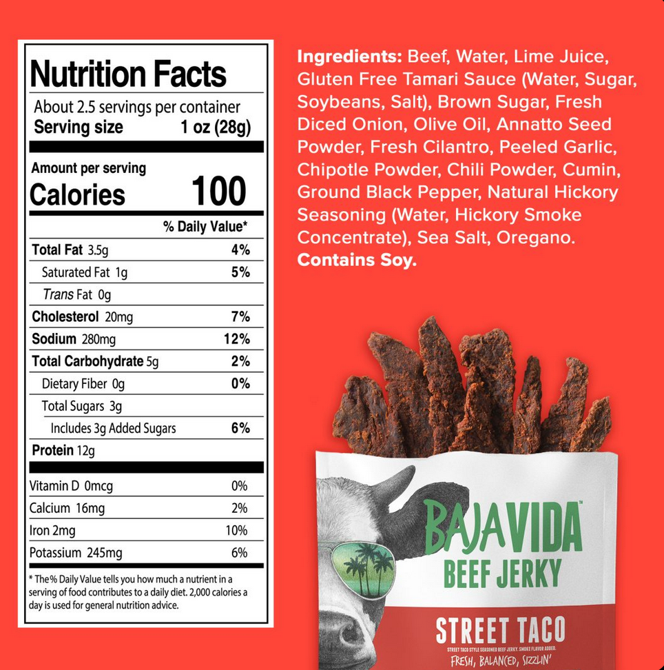 Baja Vida Beef Jerky - 2.5oz Street Taco
