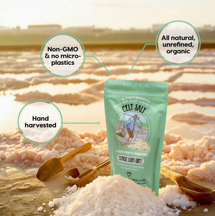 Celtic Sea Salt, Coarse Light Grey 1/2 lb(8oz)