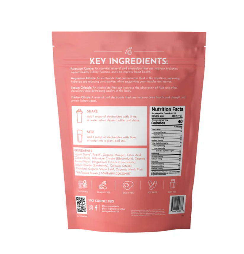 Electrolytes - Guava Mango - Single Serving Packs (20)