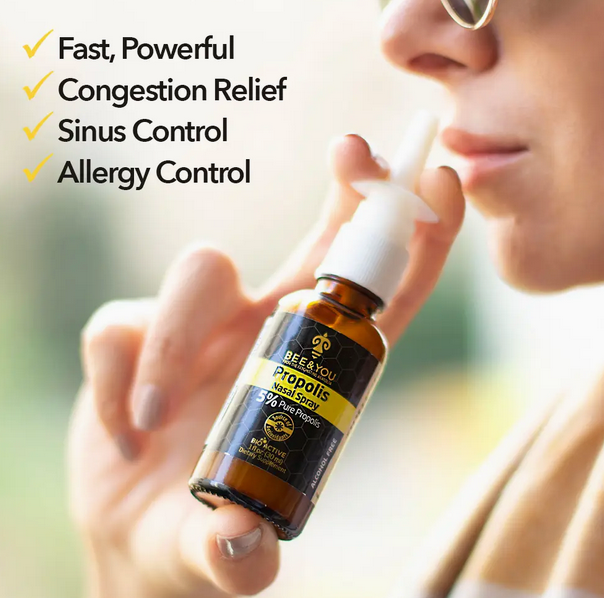 Natural Propolis Nasal Spray,Sinus&Allergy Relief, 1 Fl oz