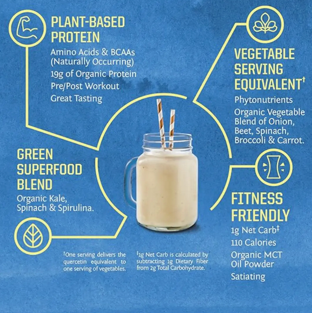 Warrior Blend + Greens Vanilla - Vegan Pea Protein Powder
