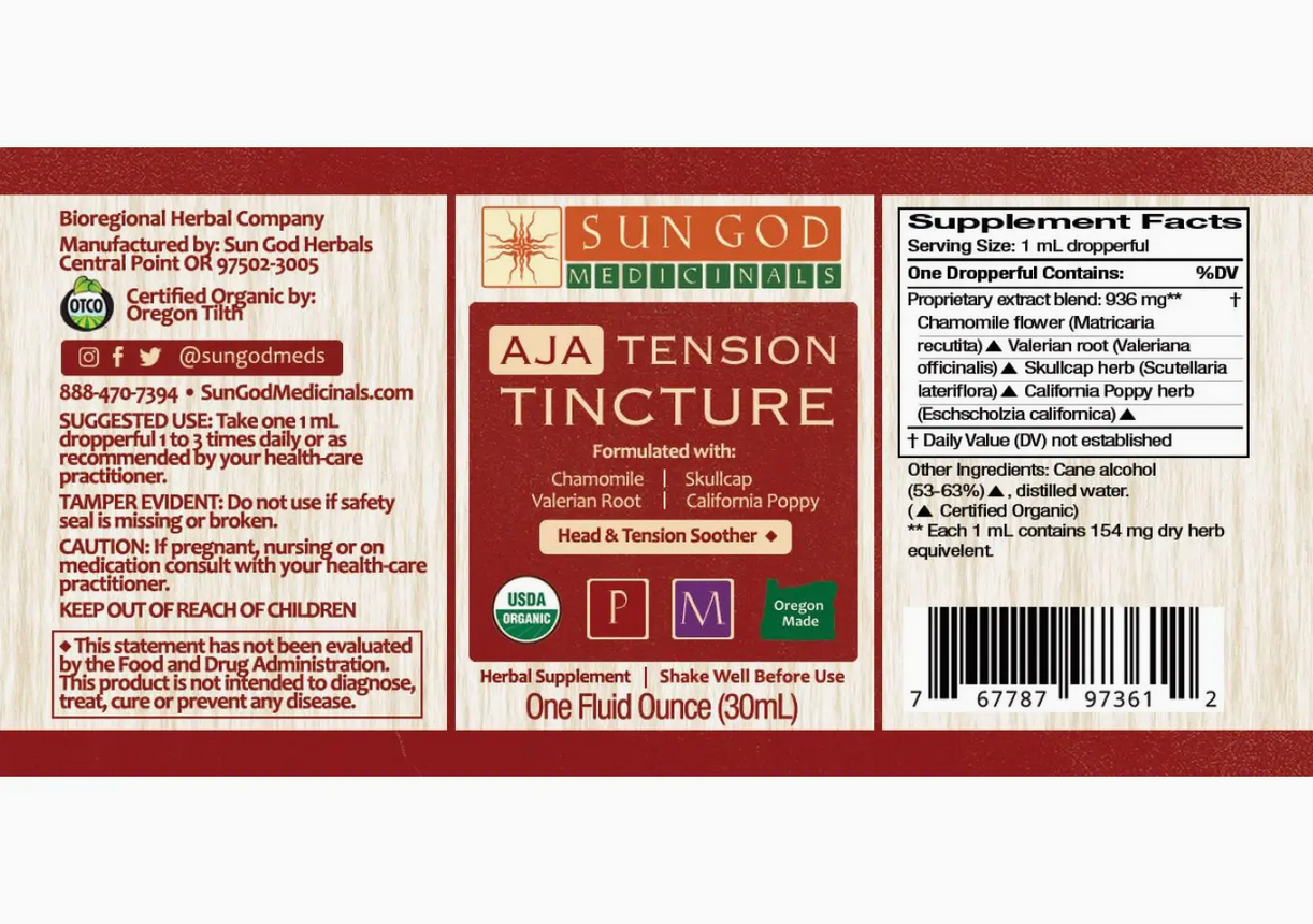 Organic Aja Tension Tincture 1oz