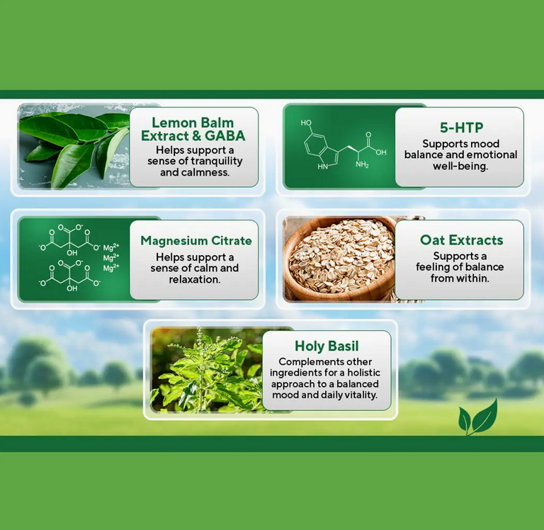 Calming Stress Relief™ W. 5-HTP & Gaba, 60 Vcap