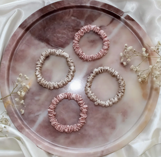 100% Organic Pure Silk Hair Ties