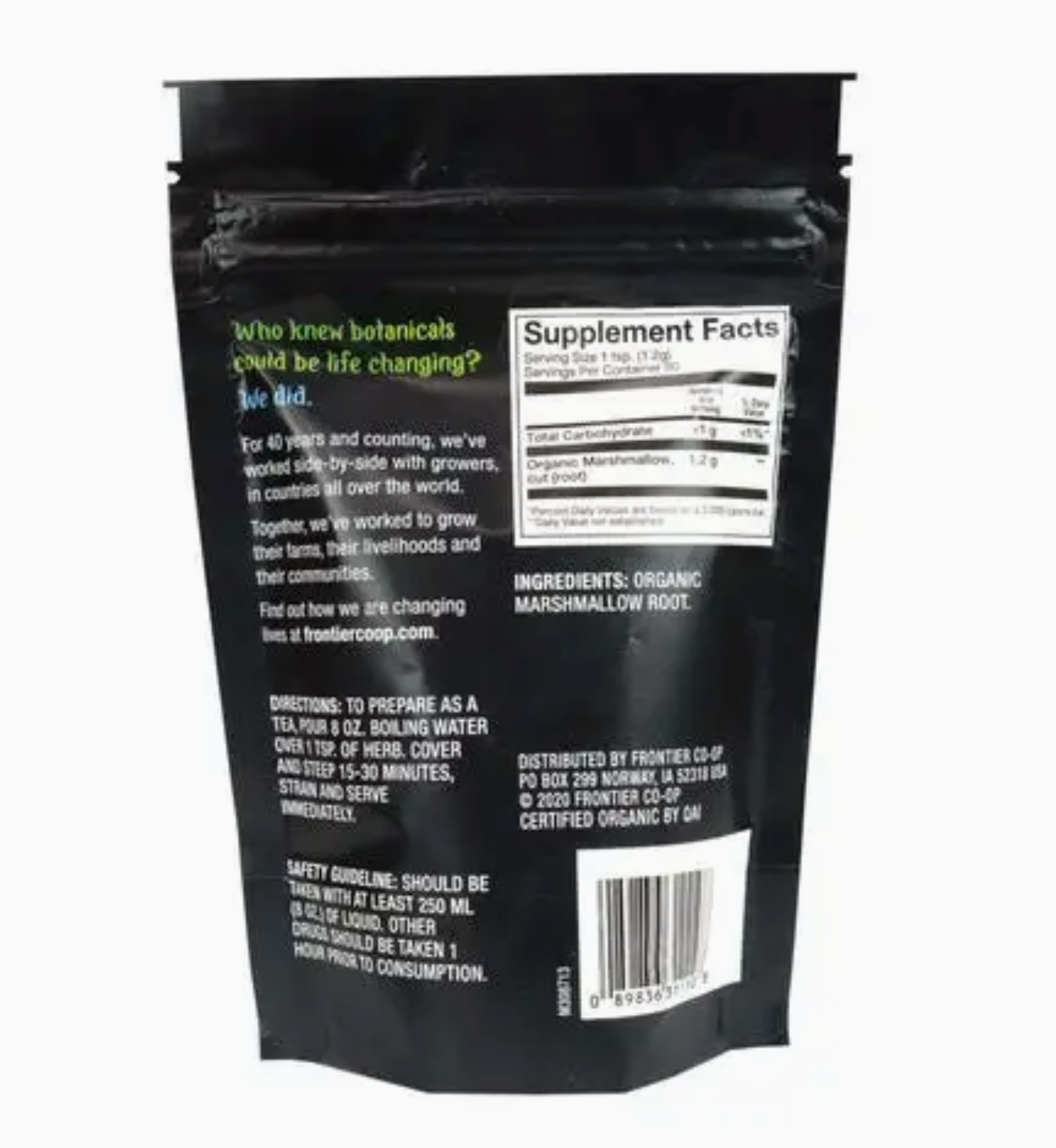 Frontier Co-op Marshmallow Root, Certified Organic