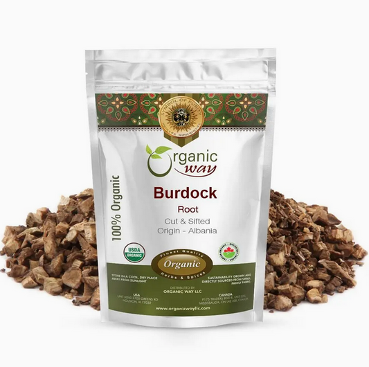 Organic Burdock Root (Cut & Sifted)