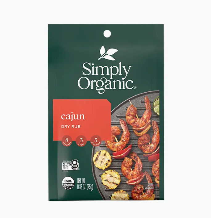 Simply Organic Cajun Dry Rub, Certified Organic