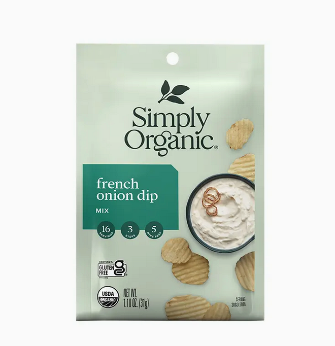 Simply Organic French Onion Dip, Certified Organic