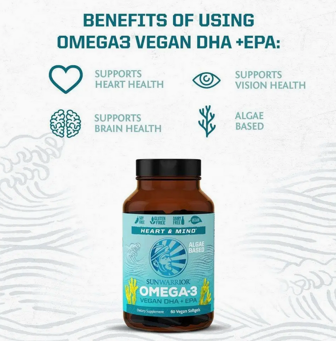 Algae Omega-3 Supplement Capsules - Plant-Based, Vegan