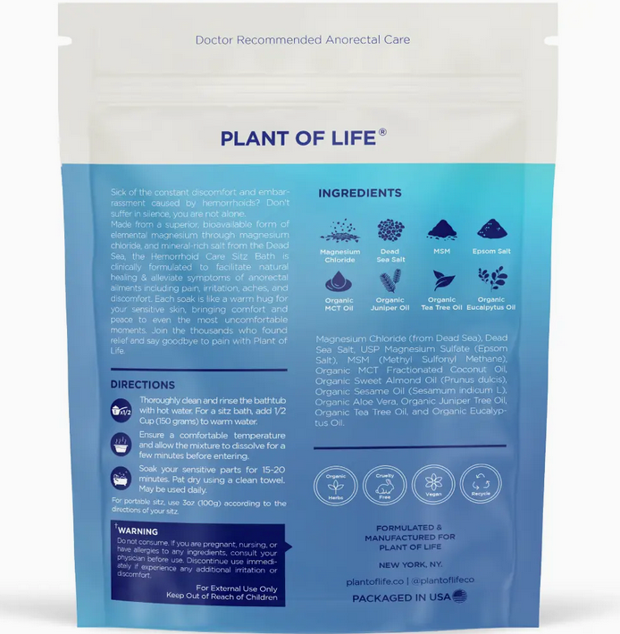 Hemorrhoid Relief Bath Soak | Healing Salt with Epsom Salt