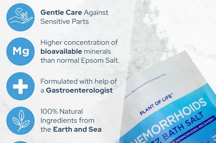 Hemorrhoid Relief Bath Soak | Healing Salt with Epsom Salt