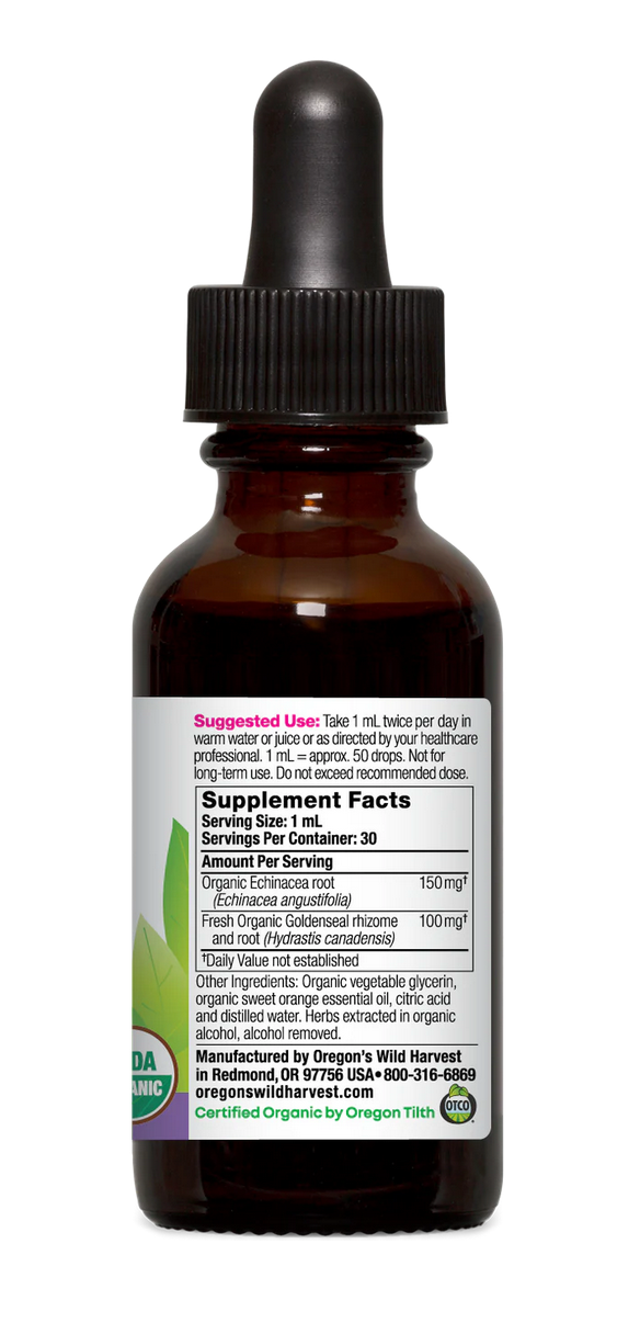 Echinacea Goldenseal, Organic Alcohol-Removed Extract