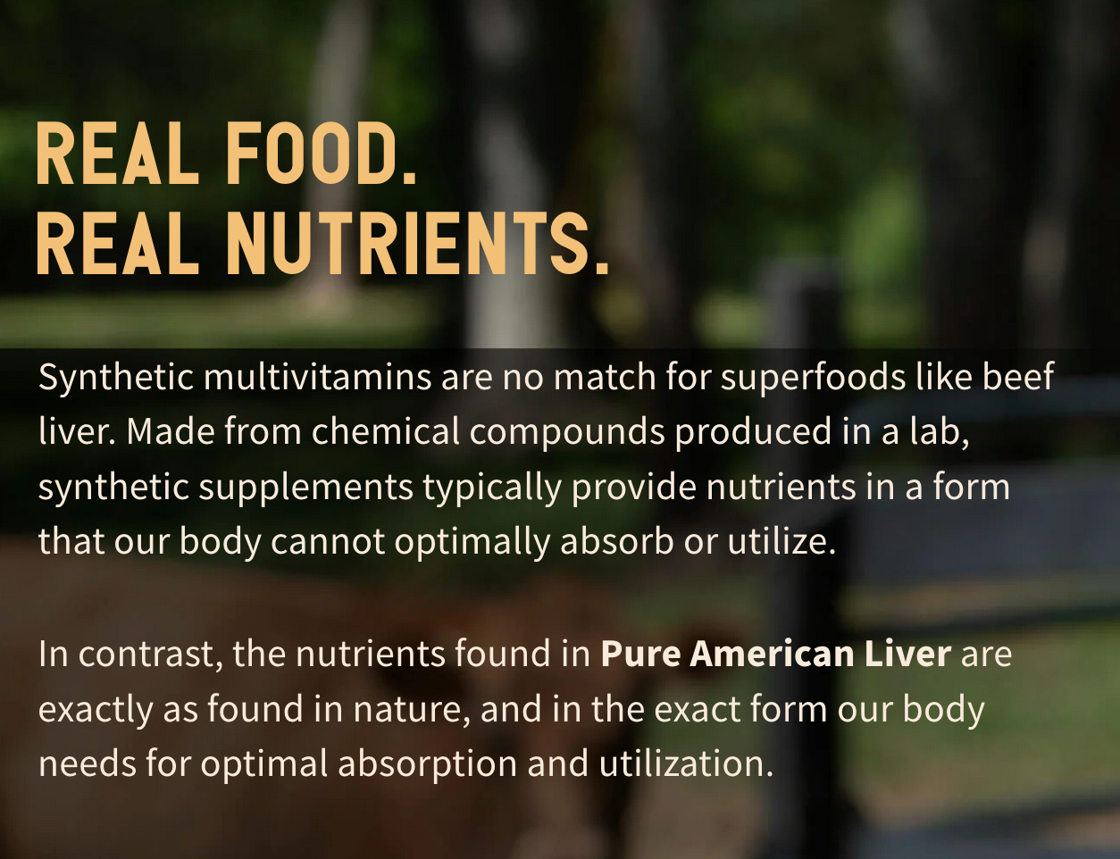 Pure American Liver  Deep Nutrition from the Heart of America - For Sale In Store Only