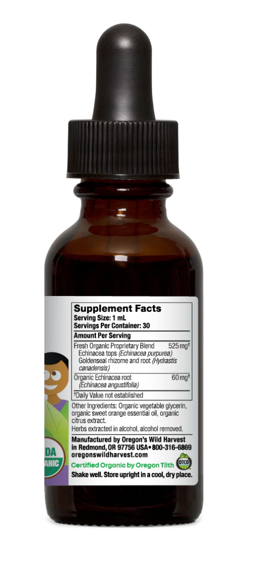 KIDS Echinacea Goldenseal, Organic, Alcohol-Free - Orange