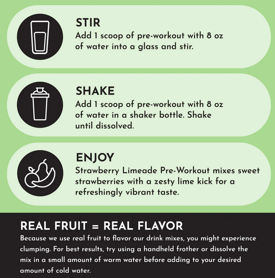 Pre-Workout Strawberry Limeade