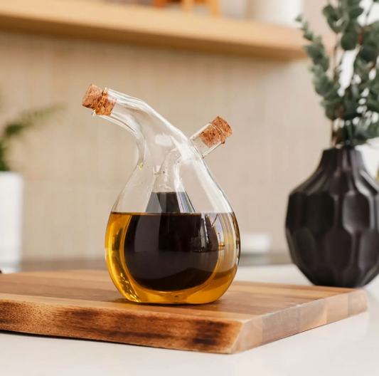 Glass Oil & Vinegar Cruet Dispenser