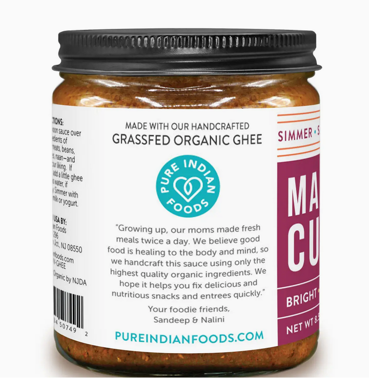 Madras Curry Simmer Sauce, Organic