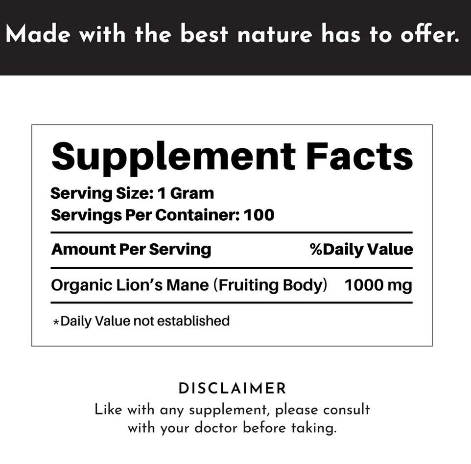 Lion's Mane Organic