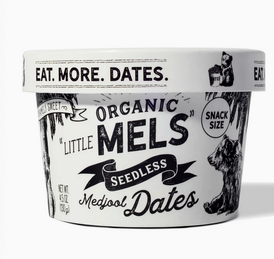 Little Mels Seedless Organic Medjool Dates, 4.5 oz Cup