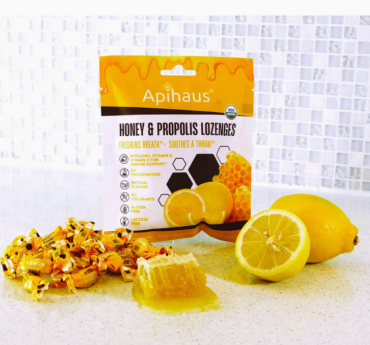 Apihaus Honey and Propolis Lozenges Lemon Flavor