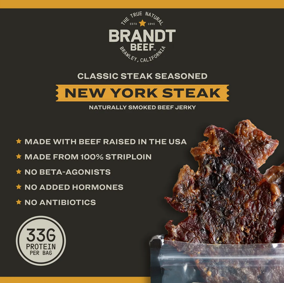 Brandt Beef Jerky - 3oz New York Steak (Classic Seasoning)