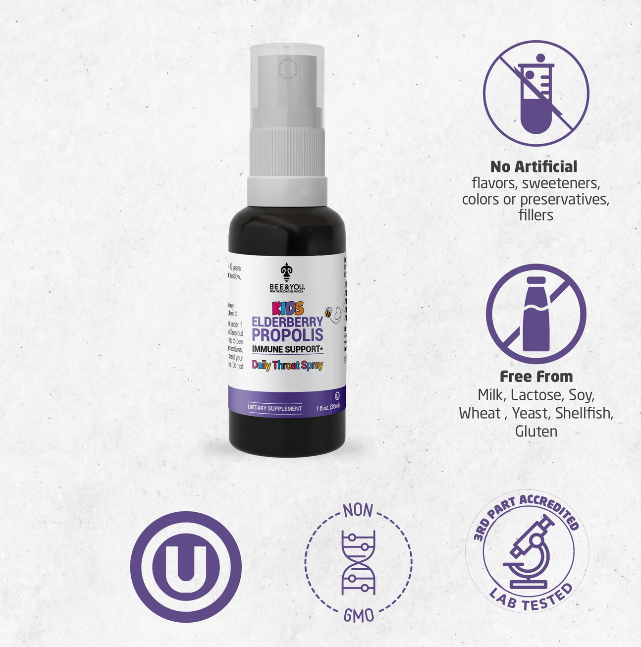 Elderberry+Propolis Kids Daily Throat Spray, 1 Fl oz